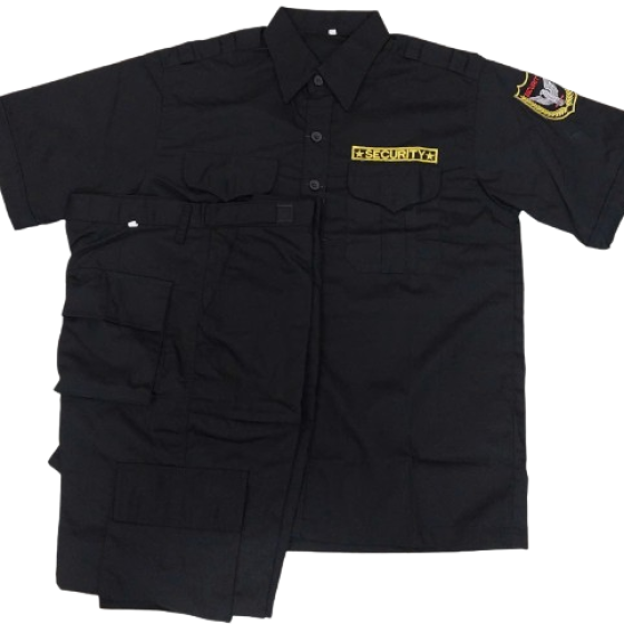 BỘ BẢO VỆ TAY NGẮN MÀU ĐEN QUẦN TÚI HỘP VẢI KAKI HÀN QUỐC