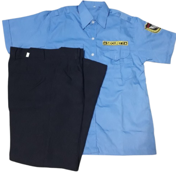 BỘ BẢO VỆ ÁO KAKI XI TAY NGẮN QUẦN CASHMERE XANH ĐEN