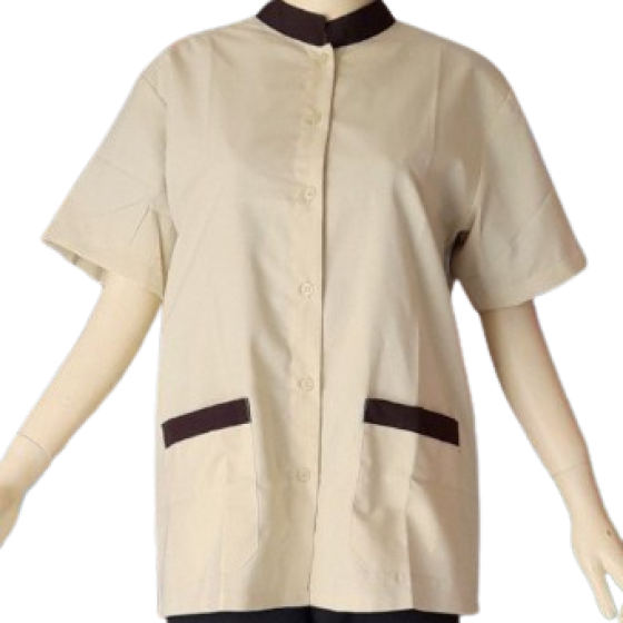 ÁO TẠP VỤ KATE FORD MÀU KEM CÓ SẴN