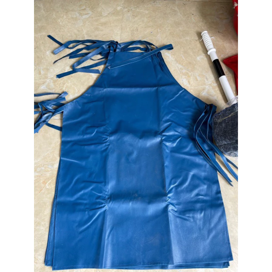 Tạp dề yếm nhựa dầy màu xanh chống nước